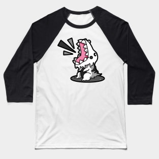 SM3GMASAURUS REX WHITE (BLACK) Baseball T-Shirt